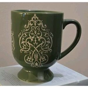 Holiday Hallmark Green Coffee Mug with‎ Christmas Tree